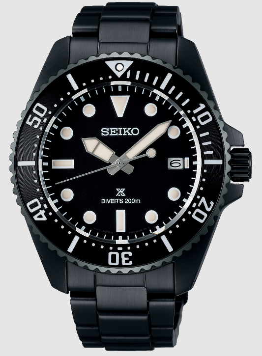 Seiko Prospex Solar Divers In All Black SNE599P1 Replica Watch